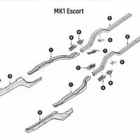 Platines Barre Anti Roulis Ford Escort MK2